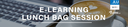 Sie sehen hier den Banner zur E-Learning Lunch Bag Session. Zu sehen ist eine Tasse Kaffee vor einer Laptop-Tastatur. In weißer Schrift steht im Vordergrund E-Learning Lunch Bag Session", das Logo der JLU und von Lehre 4.0