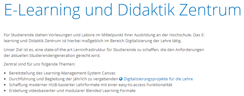 E-Learning und Didaktik Zentrum Hochschule Aalen