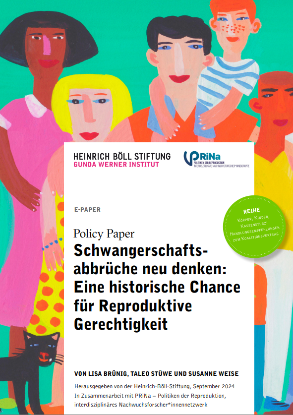 Cover des fünften Policy Paperers "Schwangerschaftsabbrüche neu denken"