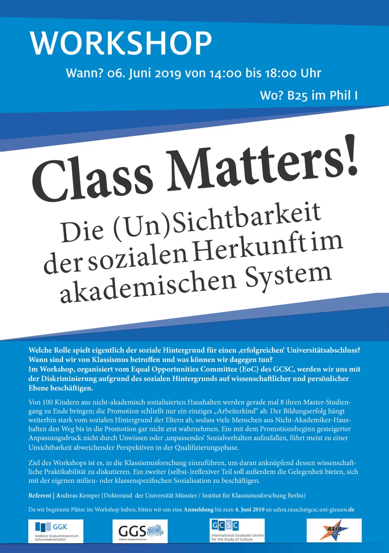Poster: "Class Matters"