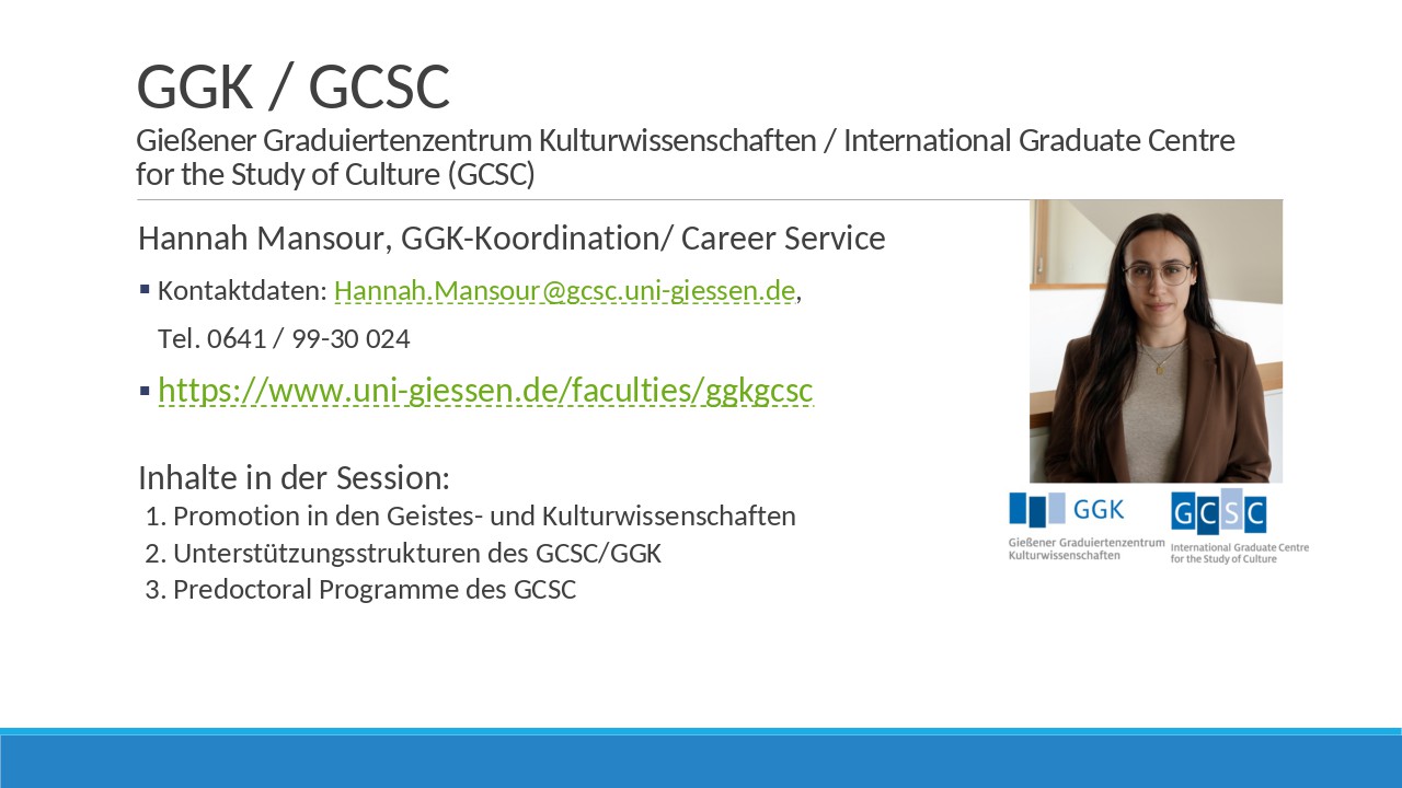 Vorstellungsfolie GGK/GCSC