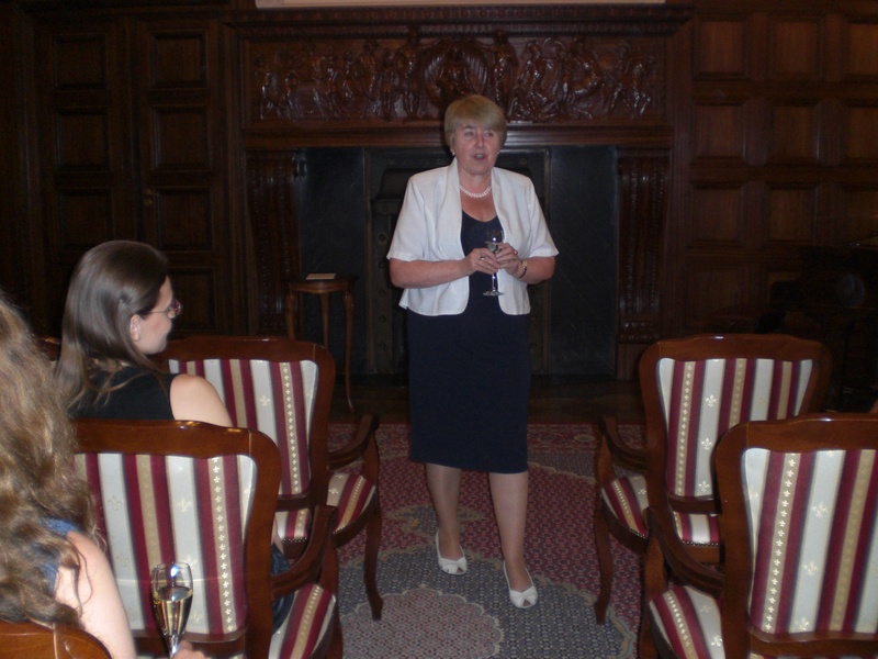 Prof. Wysokińska, Pro-Rector of Łódź University, at the Biedermann Palace
