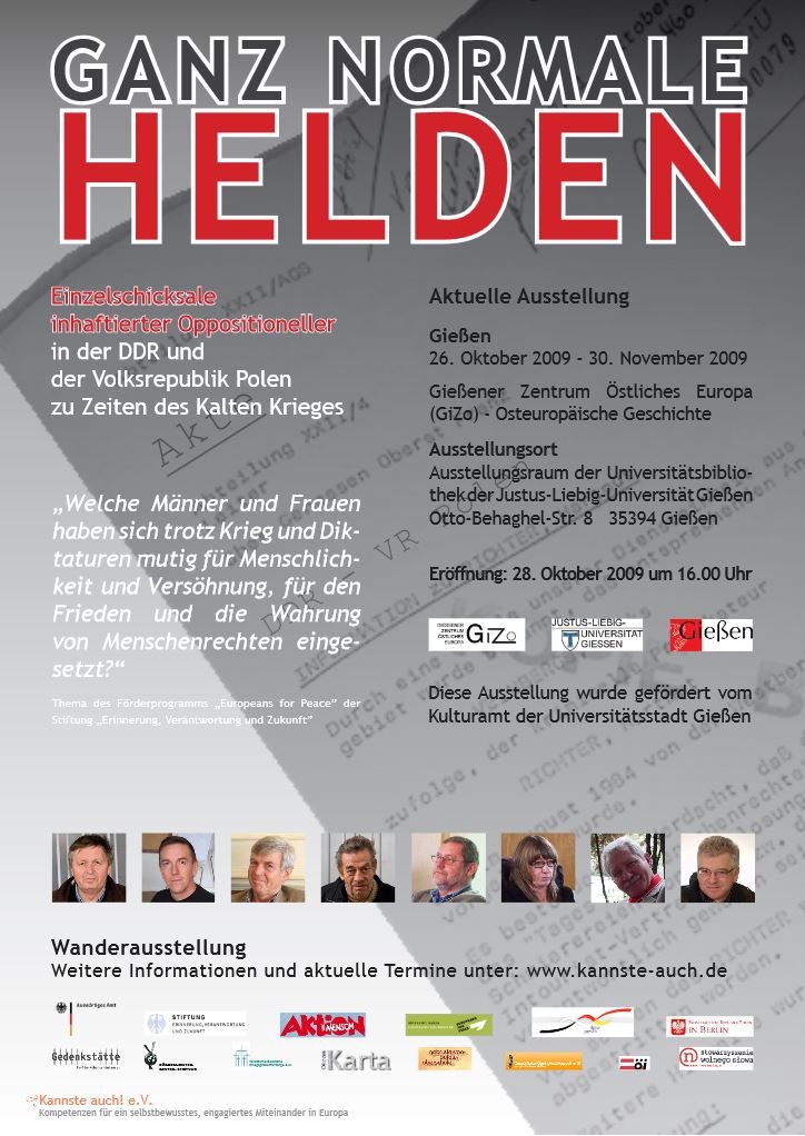 Ausstellungsflyer "Normale Helden"