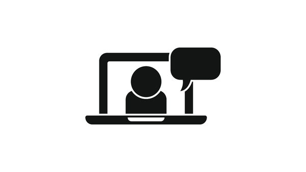 Folie10.PNG Schmuckgrafik: Laptop mit Figur und Sprechblase