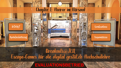Zierbild: Titelbild des Escape-Rooms 'Chapter I - Horror im Hörsaal'