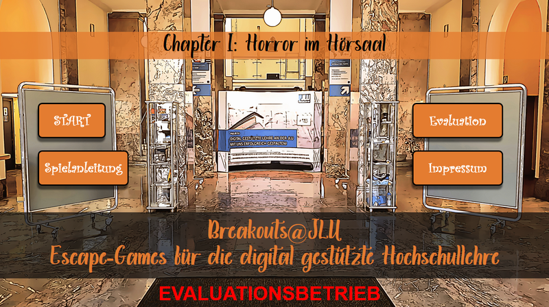 Zierbild: Titelbild des Escape-Rooms 'Chapter I - Horror im Hörsaal'
