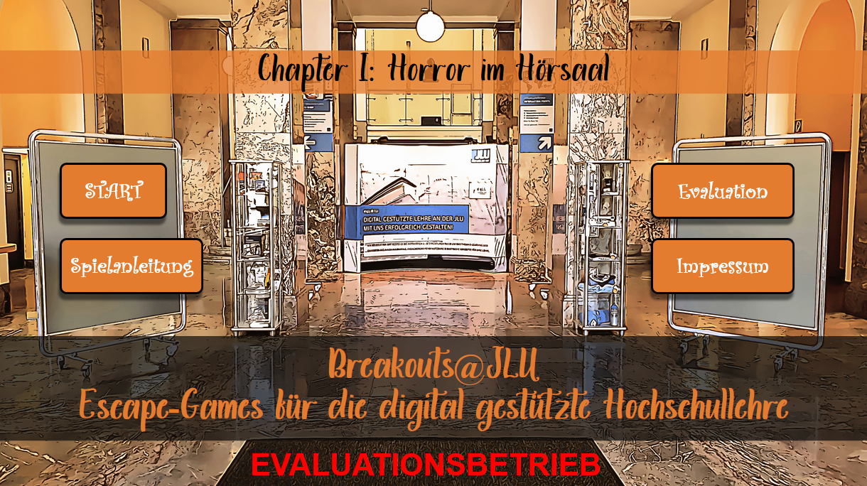 Zierbild: Titelbild des Escape-Rooms 'Chapter I - Horror im Hörsaal'