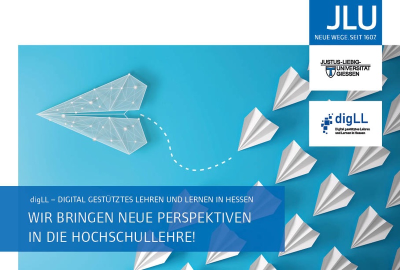 Postkarte des digLL@JLU Teilprojekts