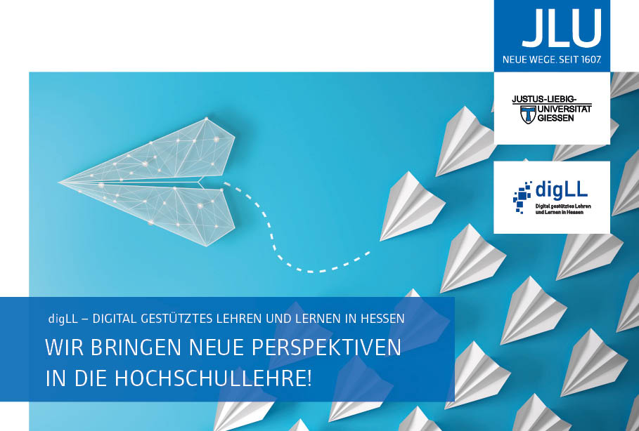 Postkarte des digLL@JLU Teilprojekts