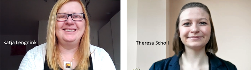 Gruppenbild der Projektleitung. Zu sehen sind Professorin Katja Lengnink und Theresa Scholl