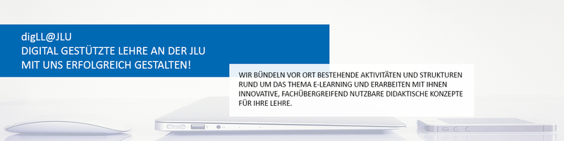 Zierbild: Digital gestützte Lehre an der JLU mit uns erfolgreich gestalten