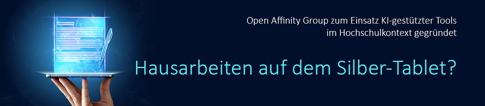 Klicken Sie hier, um zur Open Affinity Group zum Thema KI in der Hochschullehre zu gelangen.