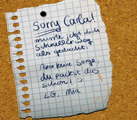 Zierbild: OER 'Die chaotischen Fallakten' - Carlas Notiz