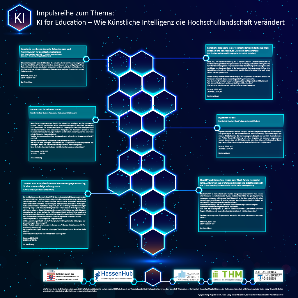 Flyervorschau: Impulsreihe zum Thema 'KI for Education'