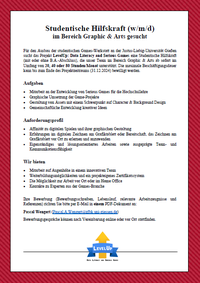 Stellenausschreibung Graphic & Arts