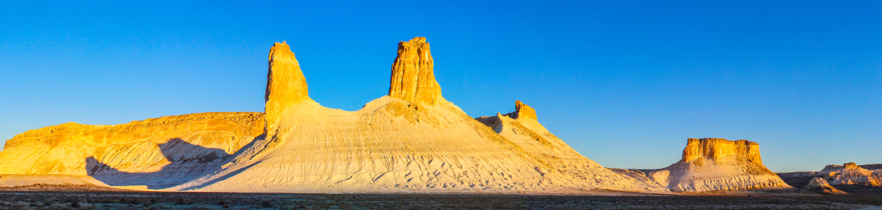 You see rocks in Kasakhstan