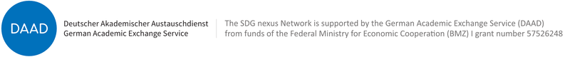 The SDG nexus Network is supported by the German Academic Exchange Service (DAAD) from funds of  the Federal Ministry for Economic Cooperation (BMZ), grant number 57526248