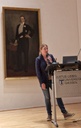A woman is giving a speech5