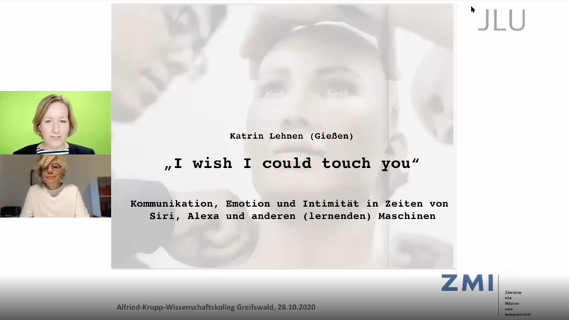 Bildschirmaufnahme: Prof. Katrin Lehnen, Moderation: Prof. Konstanze Marx