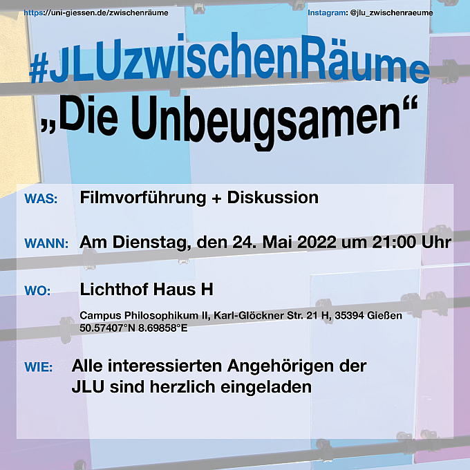 #JLUzwischenRäume: Filmvorführung & Diskussion "Die Unbeugsamen" am 24. Mai 2022 Bild