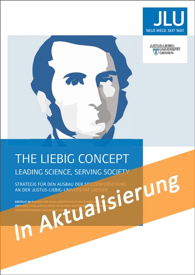 Liebig Concept - In Aktualisierung Abbildung des Liebig Concept Deckblatts mit dem Piktogramm von Justus Liebig mit einem Banner mit der Zusatzinformation 'In Aktualisierung'