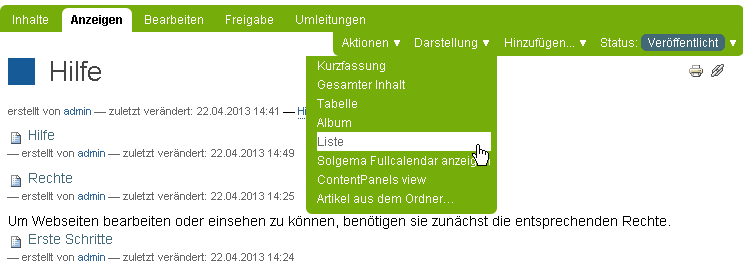 Darstellung