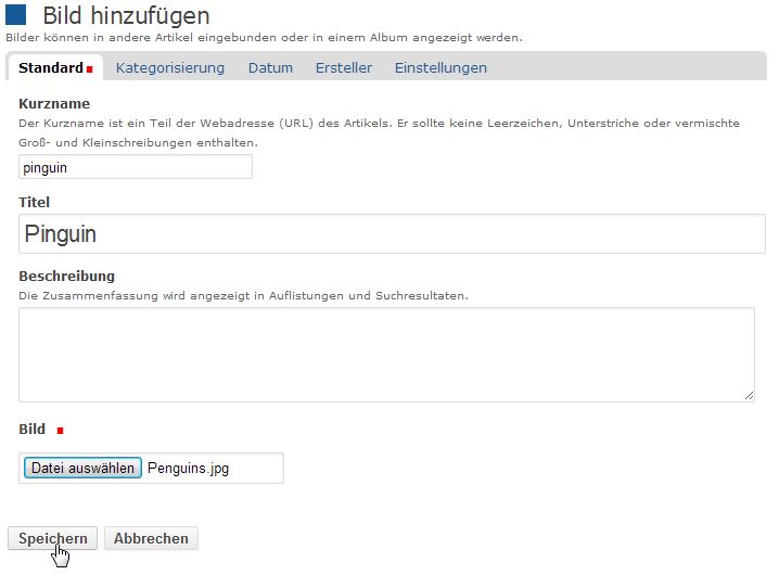 Bild hinzufügen