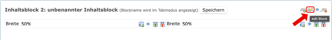 Abstand von Blöcken ändern