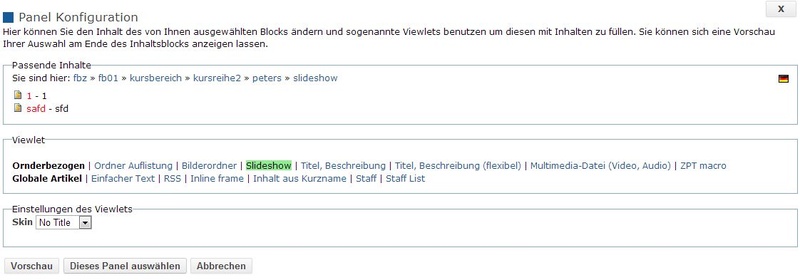 Statische Slideshow
