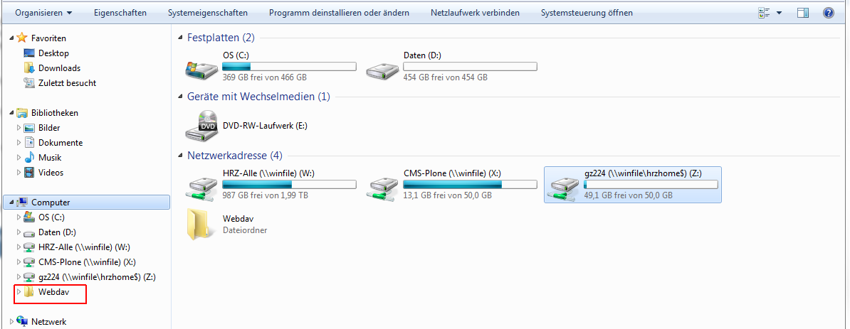 WebDAVwieNetzlaufwerk
