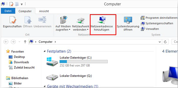 WebDAV Windows 8