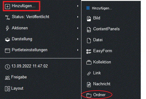 Ordner anlegen