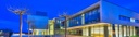 Slider: Gebäude auf des Naturwissenschaftscampus am Abend (Bildbeschreibung und Bildnachweis siehe Quellenverzeichnis) / Slider: Life Sciences campus at night
