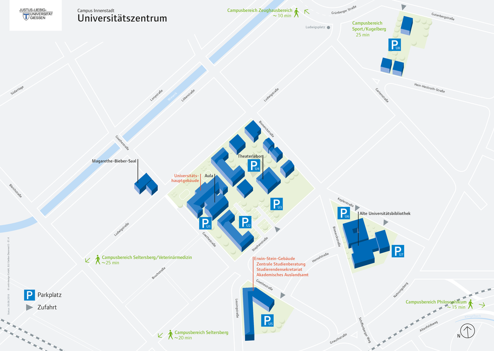 Parkplätze groß Universitätszentrum