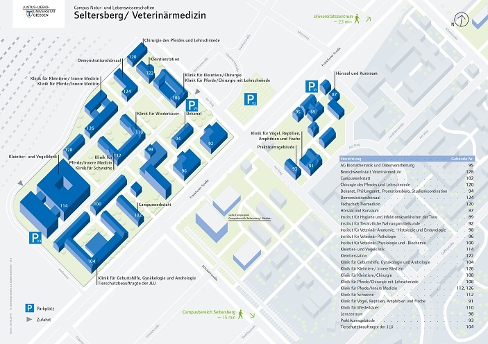 Parkplätze klein Seltersberg / Veterinärmedizin