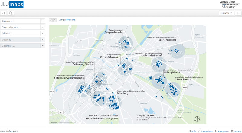 JLUmaps Startseite