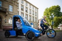Für Dienstfahrten leihbar: Loadster und E-Pedelecs der JLU (Bild: JLU / Katrina Friese)