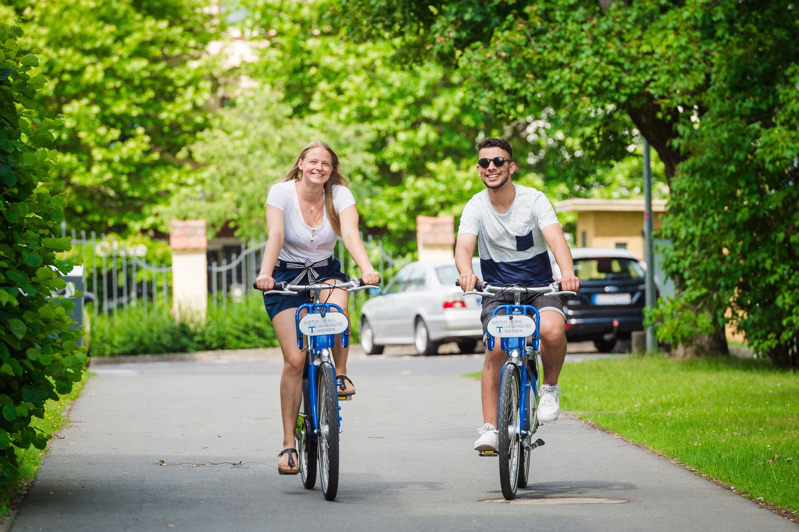 Mit dem Kooperationspartner nextbike schnell unterwegs zwischen den Campusbereichen (Bild: JLU / Katrina Friese)