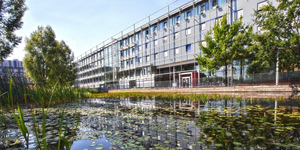 Teichanlage am Interdisziplinären Forschungszentrum (IFZ) am Campus Seltersberg (Bild: JLU / Oliver Schepp)