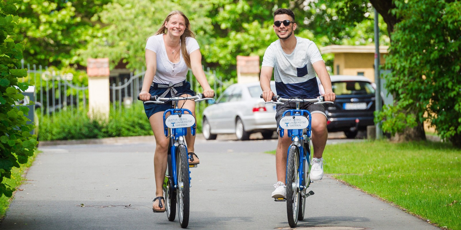 Mit dem Kooperationspartner nextbike schnell unterwegs zwischen den Campusbereichen (Bild: JLU / Katrina Friese)