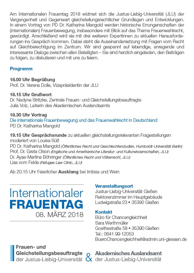 Flyer Internationaler Frauentag 2