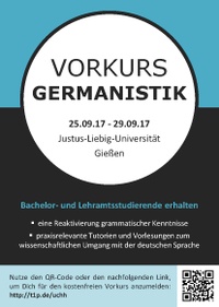Vorkurs-Plakat: Germanistik WiSe 2017/18