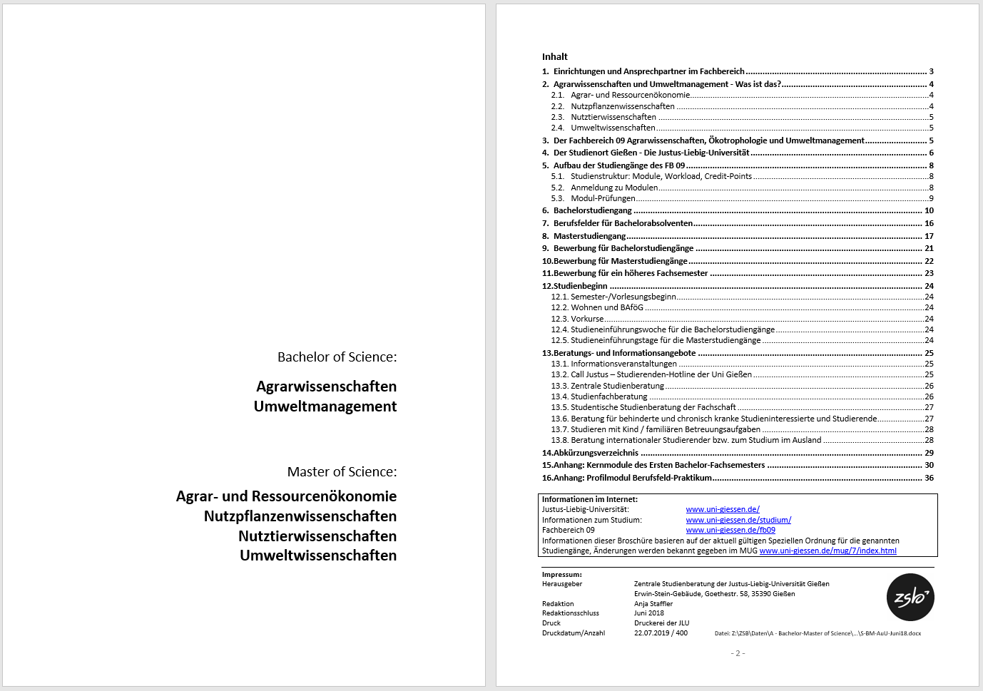 Studienführer-Beispielbild