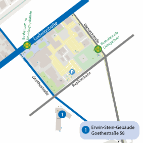 Lageplan Erwin-Stein-Gebäude