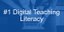 Banner mit der Aufschrift '#1 Digital Teaching Literacy' in weißer Schrift auf einem blauen Overlay. Darunter sieht man die Hände einer Person, die auf einem Laptop tippt. Dieses Bild dient als Hyperlink zur Unterseite der Maßnahme #1 Digital Teaching Literacy.