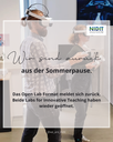 Zwei Personen, die Virtual-Reality-Headsets tragen. Über dem Bild steht der Satz „Wir sind zurück aus der Sommerpause.“ Darunter steht: „Das Open Lab Format meldet sich zurück. Beide Labs für Innovative Teaching haben wieder geöffnet.“