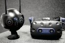 Eine 360° Kamera und eine HTC Vive VR-Brille