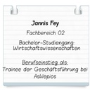 Steckbrief Jannis Fey