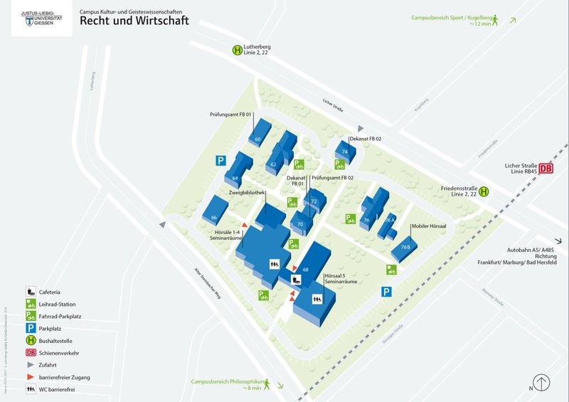 Lageplan Recht und Wirtschaft