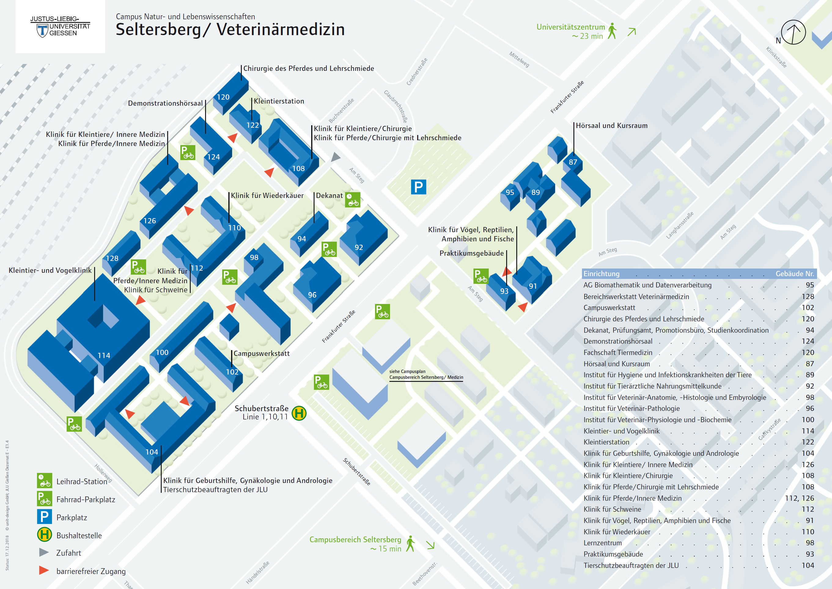 Lageplan Seltersberg Veterinärmedizin